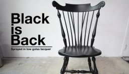 Glossy black chair