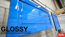 Glossy Blue Cabinet Door